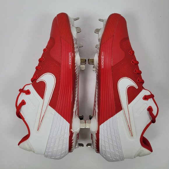 Nike Alpha Huarache Elite 2 Low Men's Red White Cleats CI2226-400 US Size 7 NWB - Picture 8 of 10